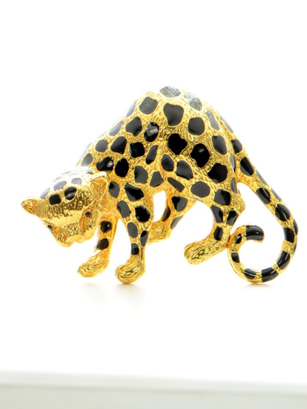 Oscar de la Renta Spotted Cheetah Pin Brooch
